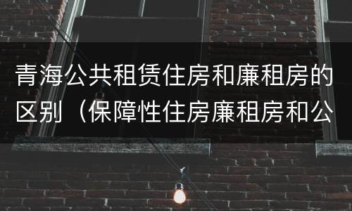 青海公共租赁住房和廉租房的区别（保障性住房廉租房和公租房区别）