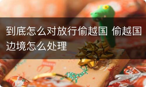 到底怎么对放行偷越国 偷越国边境怎么处理