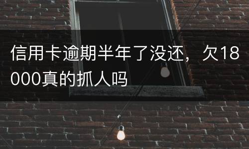 信用卡逾期半年了没还，欠18000真的抓人吗