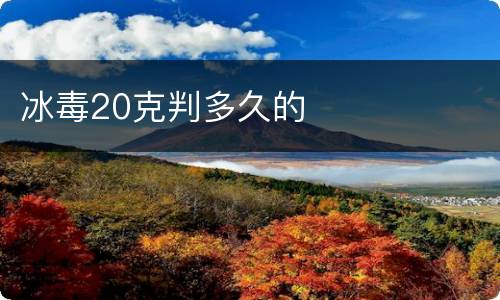 冰毒20克判多久的