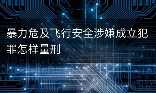 暴力危及飞行安全涉嫌成立犯罪怎样量刑