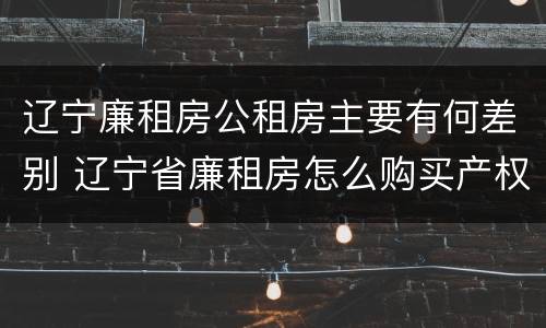 辽宁廉租房公租房主要有何差别 辽宁省廉租房怎么购买产权