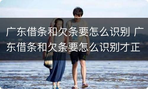 广东借条和欠条要怎么识别 广东借条和欠条要怎么识别才正规