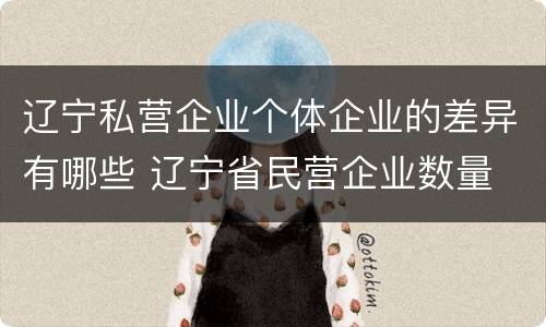 辽宁私营企业个体企业的差异有哪些 辽宁省民营企业数量