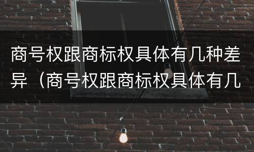 商号权跟商标权具体有几种差异（商号权跟商标权具体有几种差异呢）