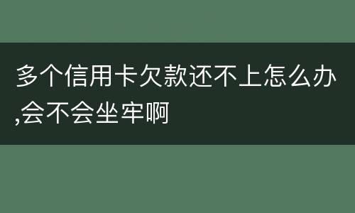 多个信用卡欠款还不上怎么办,会不会坐牢啊