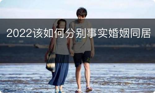 2022该如何分别事实婚姻同居