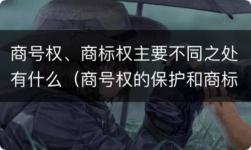 商号权、商标权主要不同之处有什么（商号权的保护和商标权的保护一样是全国性范围的）
