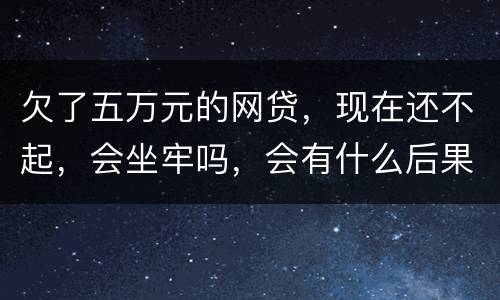 欠了五万元的网贷，现在还不起，会坐牢吗，会有什么后果呢