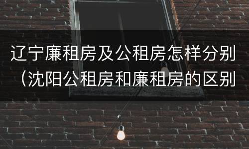 辽宁廉租房及公租房怎样分别（沈阳公租房和廉租房的区别）