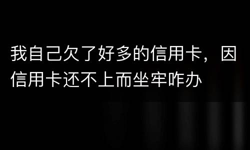我自己欠了好多的信用卡，因信用卡还不上而坐牢咋办