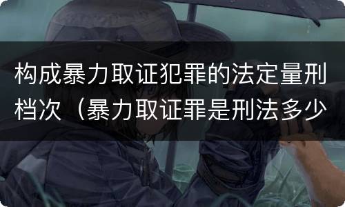 构成暴力取证犯罪的法定量刑档次（暴力取证罪是刑法多少条）