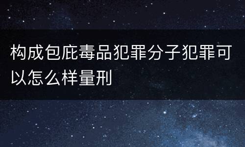 构成包庇毒品犯罪分子犯罪可以怎么样量刑
