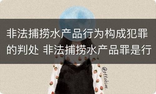 非法捕捞水产品行为构成犯罪的判处 非法捕捞水产品罪是行为犯吗