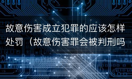 故意伤害成立犯罪的应该怎样处罚（故意伤害罪会被判刑吗）