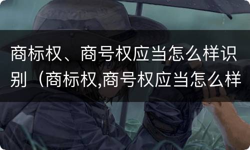 商标权、商号权应当怎么样识别（商标权,商号权应当怎么样识别出来）