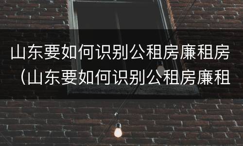山东要如何识别公租房廉租房（山东要如何识别公租房廉租房名单）