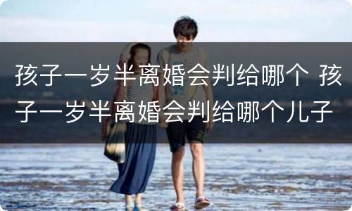 孩子一岁半离婚会判给哪个 孩子一岁半离婚会判给哪个儿子