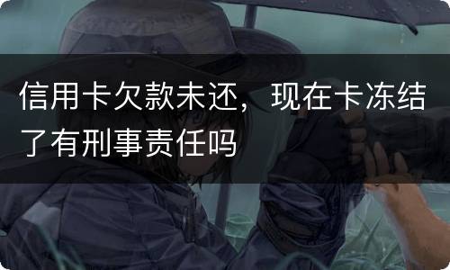 信用卡欠款未还，现在卡冻结了有刑事责任吗