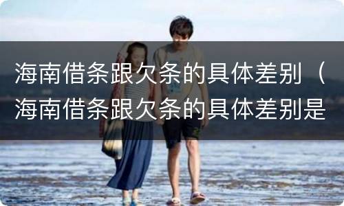 海南借条跟欠条的具体差别（海南借条跟欠条的具体差别是什么）