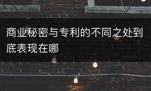 商业秘密与专利的不同之处到底表现在哪