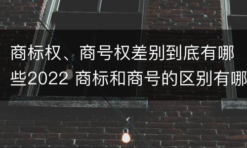 商标权、商号权差别到底有哪些2022 商标和商号的区别有哪些?