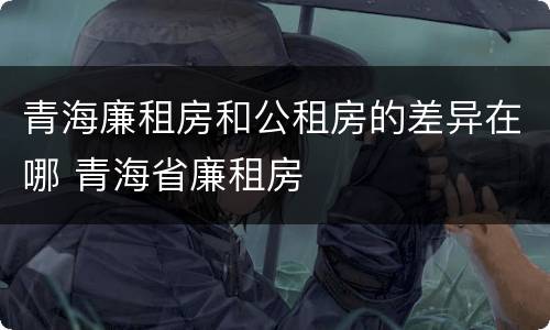 青海廉租房和公租房的差异在哪 青海省廉租房