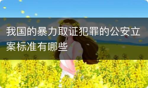 我国的暴力取证犯罪的公安立案标准有哪些