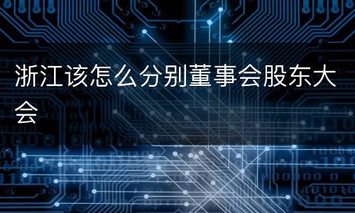 浙江该怎么分别董事会股东大会