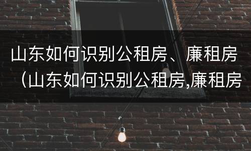 山东如何识别公租房、廉租房（山东如何识别公租房,廉租房的真假）