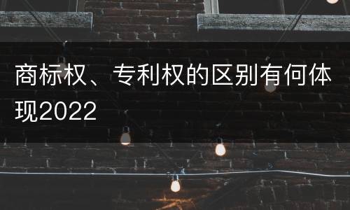 商标权、专利权的区别有何体现2022