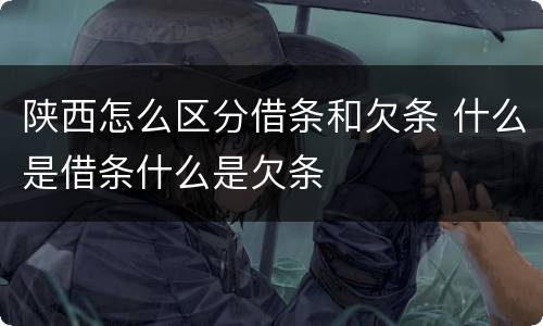 陕西怎么区分借条和欠条 什么是借条什么是欠条