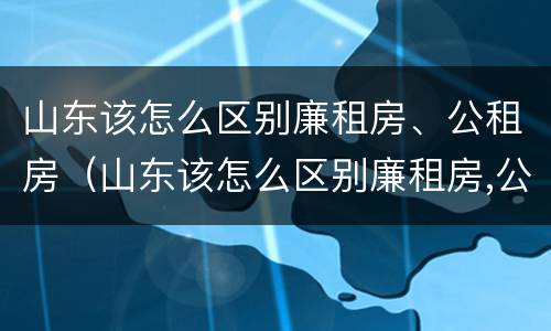 山东该怎么区别廉租房、公租房（山东该怎么区别廉租房,公租房和住宅）