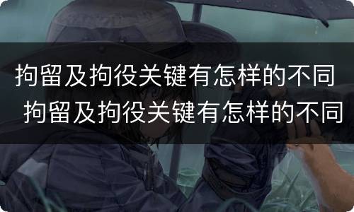拘留及拘役关键有怎样的不同 拘留及拘役关键有怎样的不同之处