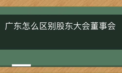 广东怎么区别股东大会董事会