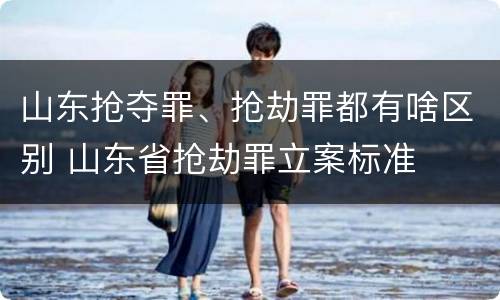 山东抢夺罪、抢劫罪都有啥区别 山东省抢劫罪立案标准