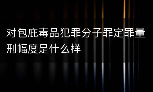 对包庇毒品犯罪分子罪定罪量刑幅度是什么样
