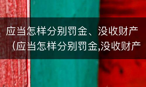 应当怎样分别罚金、没收财产（应当怎样分别罚金,没收财产和财产）