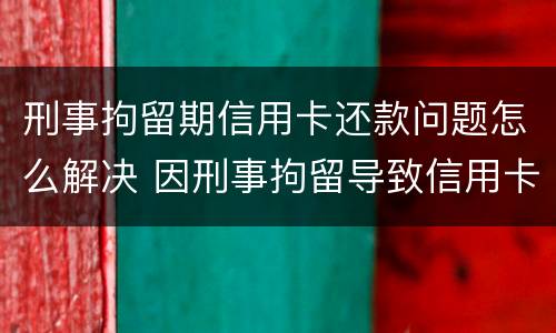 刑事拘留期信用卡还款问题怎么解决 因刑事拘留导致信用卡逾期是否构成违约 刑事拘留期信用卡还款问题怎么解决 因刑事拘留导致信用卡逾期是否构成违约