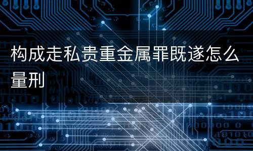 构成走私贵重金属罪既遂怎么量刑 构成走私贵重金属罪既遂怎么量刑