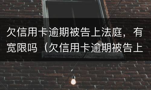 欠信用卡逾期被告上法庭，有宽限吗（欠信用卡逾期被告上法庭,有宽限吗怎么办）