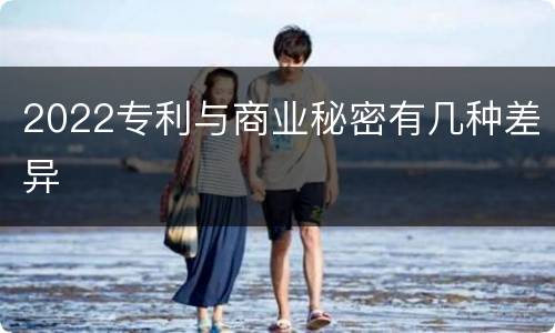 2022专利与商业秘密有几种差异