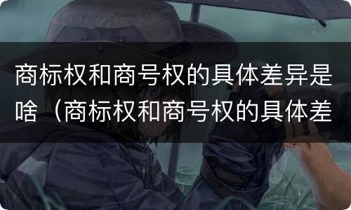 商标权和商号权的具体差异是啥（商标权和商号权的具体差异是啥意思）
