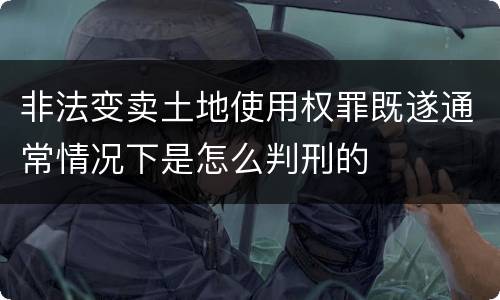 非法变卖土地使用权罪既遂通常情况下是怎么判刑的