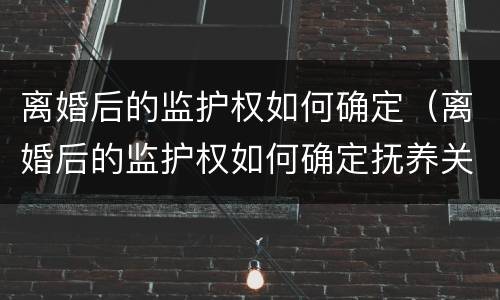 离婚后的监护权如何确定（离婚后的监护权如何确定抚养关系）