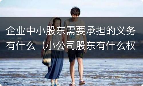 企业中小股东需要承担的义务有什么（小公司股东有什么权利和义务）