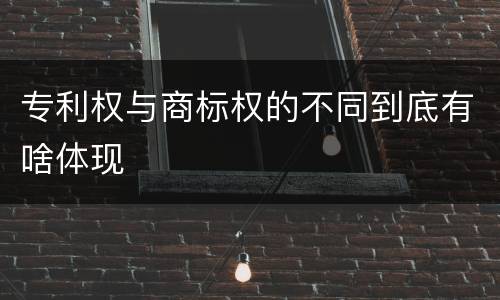 专利权与商标权的不同到底有啥体现