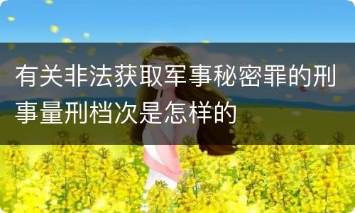 有关非法获取军事秘密罪的刑事量刑档次是怎样的