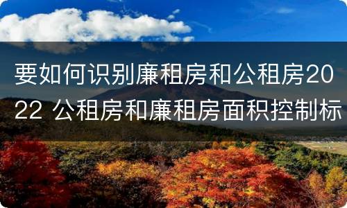 要如何识别廉租房和公租房2022 公租房和廉租房面积控制标准