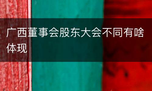 广西董事会股东大会不同有啥体现